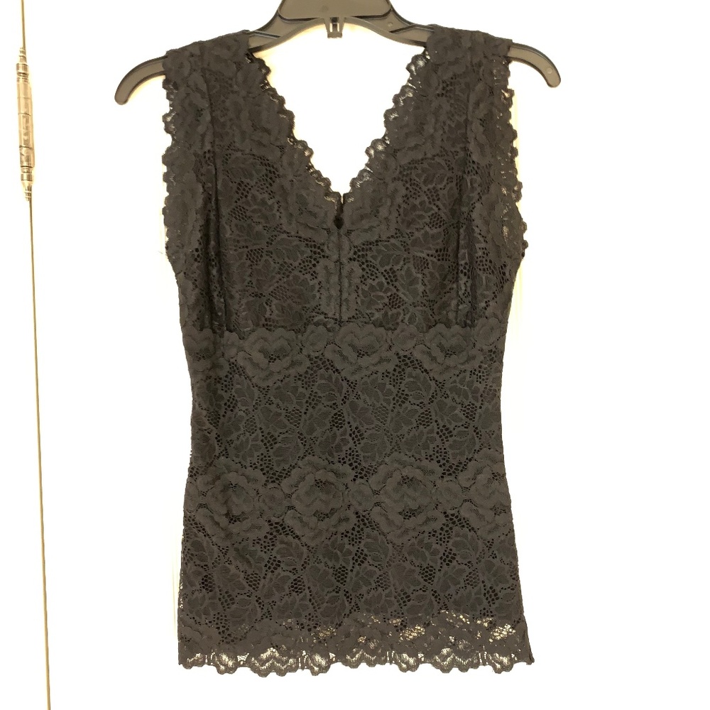 COPY - INC International Concepts Lace Black Sleeveless Top